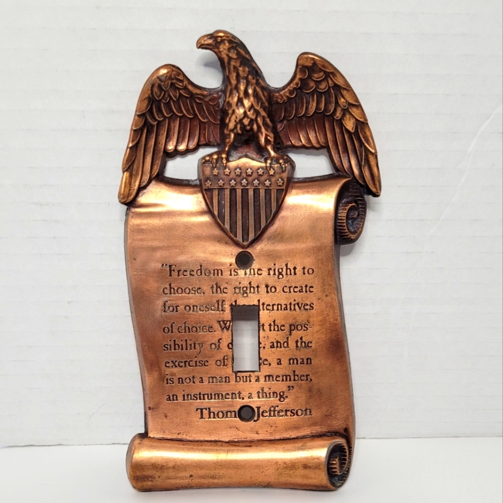 American Eagle Thomas Jefferson Freedom Single Toggle Light Switch Cover